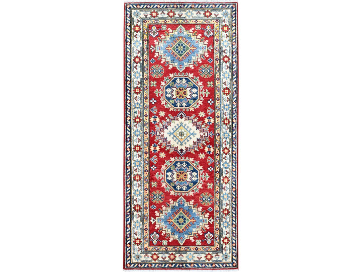 2'9" x 6'4" New Hand Knotted Red Wool Runner Oriental Rug - MOA102434