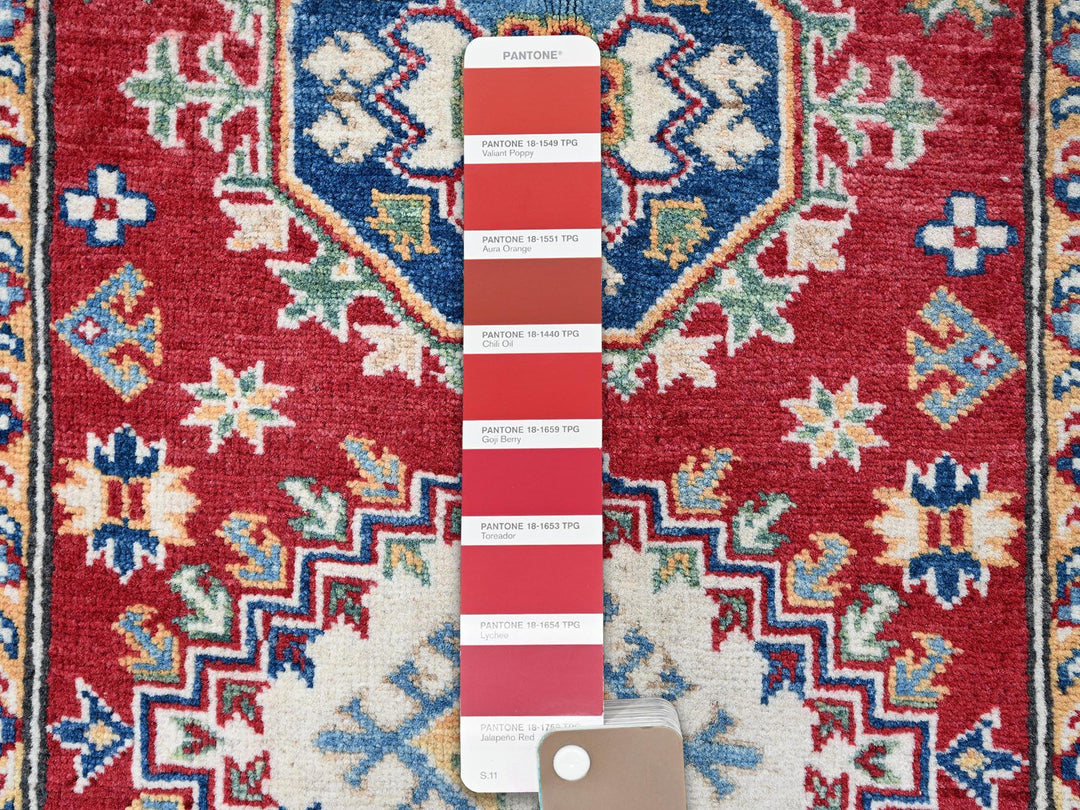 2'9" x 6'4" New Hand Knotted Red Wool Runner Oriental Rug - MOA102434