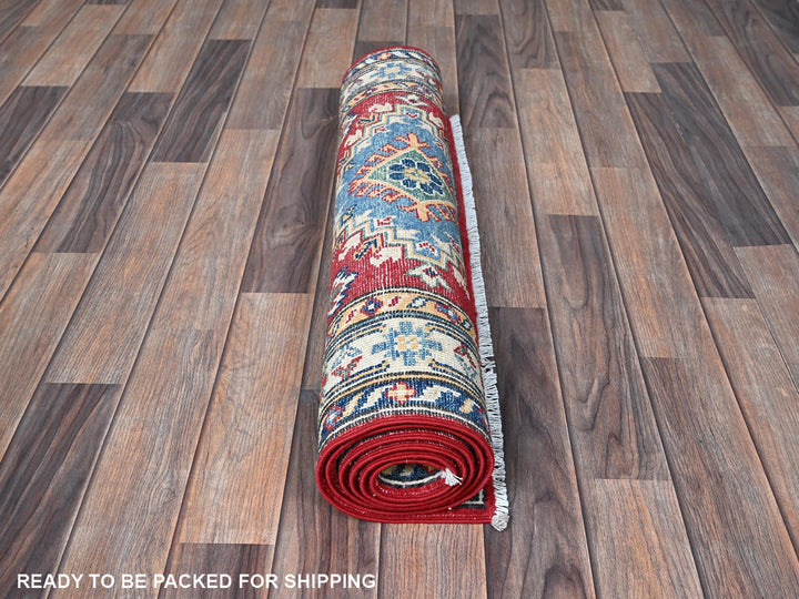 2'9" x 6'4" New Hand Knotted Red Wool Runner Oriental Rug - MOA102434