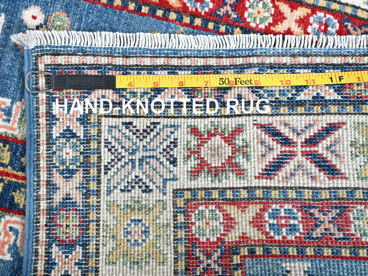 2'7" x 6'7" New Hand Knotted Blue Wool Runner Oriental Rug - MOA102437