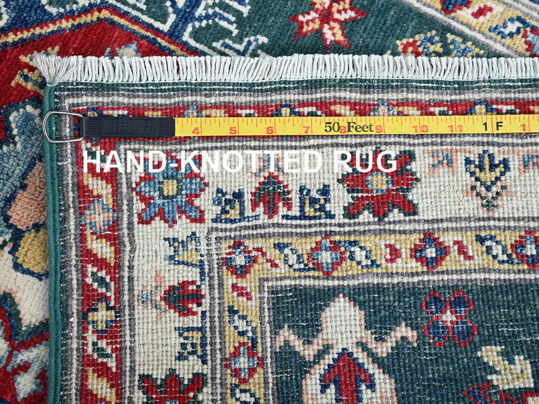 2'6" x 9'9" New Hand Knotted Green Wool Runner Oriental Rug - MOA102439
