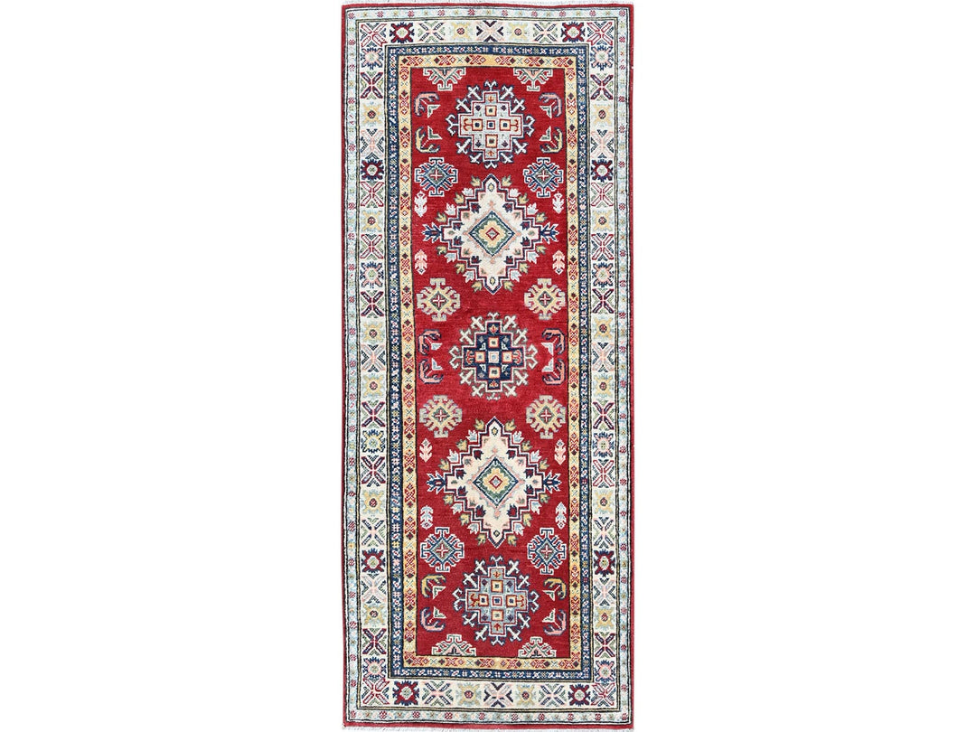 2'7" x 6'7" New Hand Knotted Red Wool Runner Oriental Rug - MOA102441
