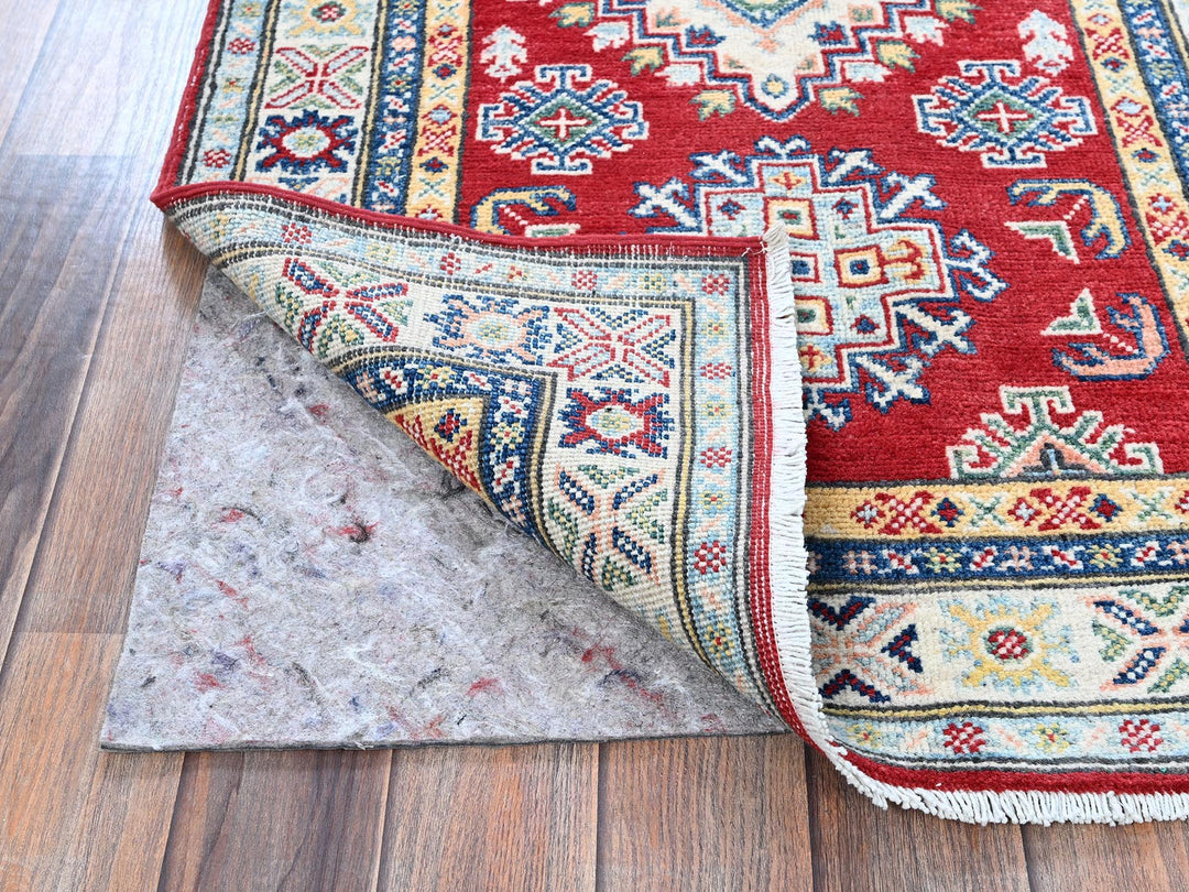 2'7" x 6'7" New Hand Knotted Red Wool Runner Oriental Rug - MOA102441