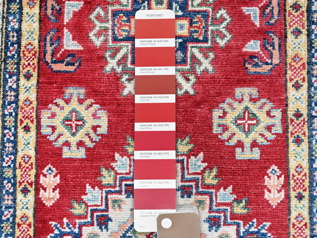 2'7" x 6'7" New Hand Knotted Red Wool Runner Oriental Rug - MOA102441