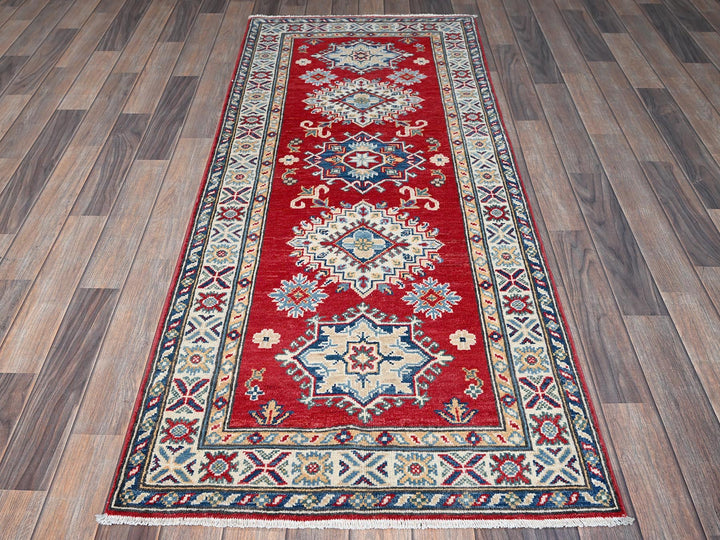 2'7" x 6'5" New Hand Knotted Red Wool Runner Oriental Rug - MOA102443