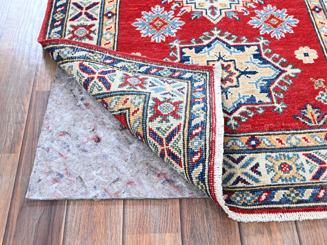2'7" x 6'5" New Hand Knotted Red Wool Runner Oriental Rug - MOA102443