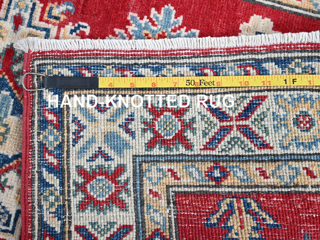 2'7" x 6'5" New Hand Knotted Red Wool Runner Oriental Rug - MOA102443