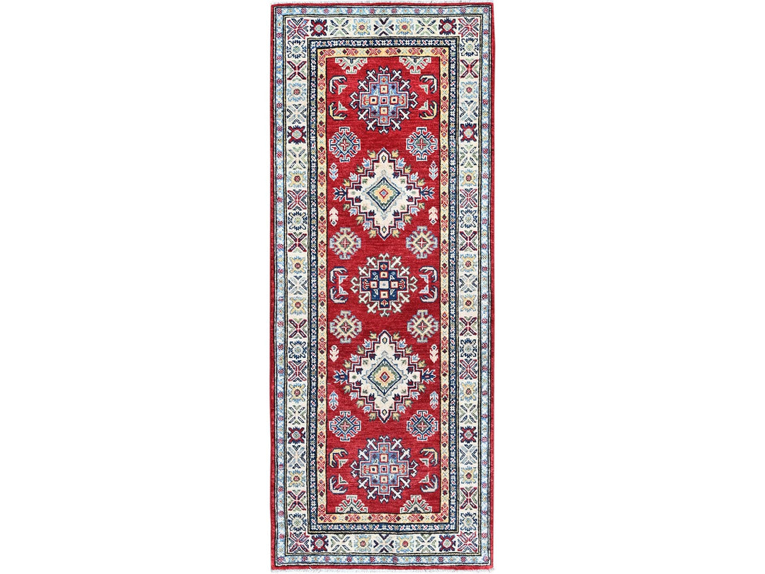 2'8" x 6'4" New Hand Knotted Red Wool Runner Oriental Rug - MOA102444