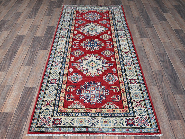 2'8" x 6'4" New Hand Knotted Red Wool Runner Oriental Rug - MOA102444