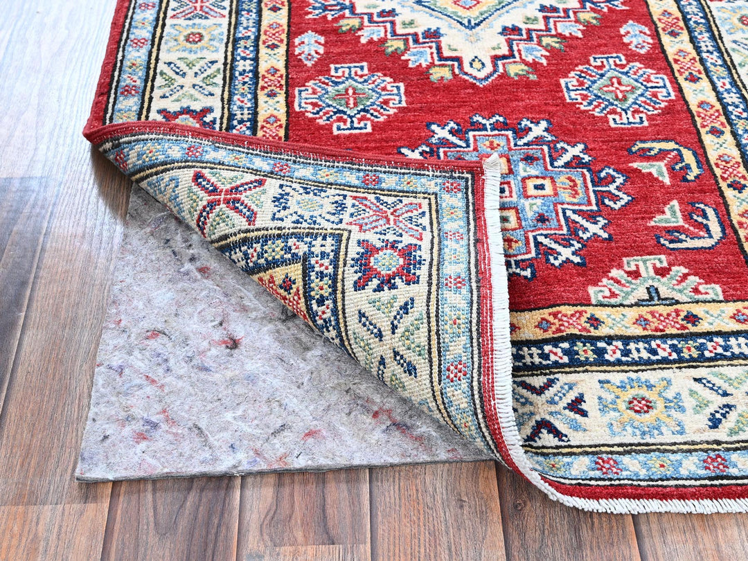 2'8" x 6'4" New Hand Knotted Red Wool Runner Oriental Rug - MOA102444