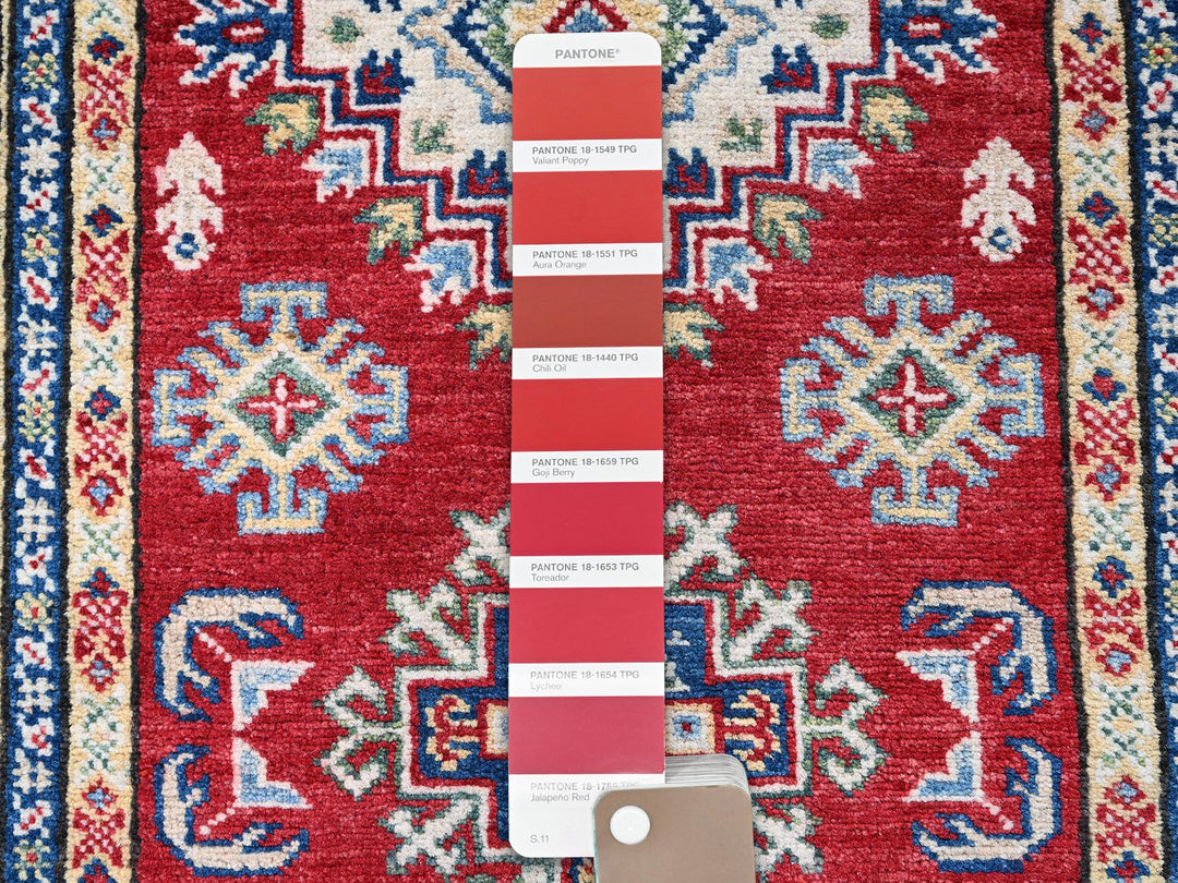 2'8" x 6'4" New Hand Knotted Red Wool Runner Oriental Rug - MOA102444