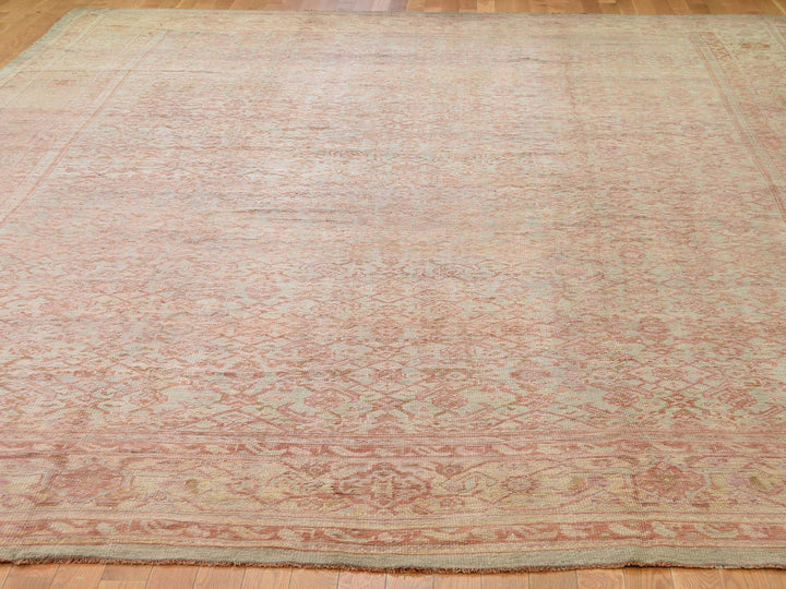 10'10" x 15'3" Vintage Hand Knotted Orange Wool Rectangle Oriental Rug - MOA10244738