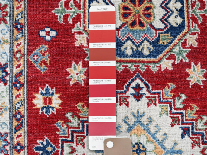 2'9" x 6'7" New Hand Knotted Red Wool Runner Oriental Rug - MOA102447