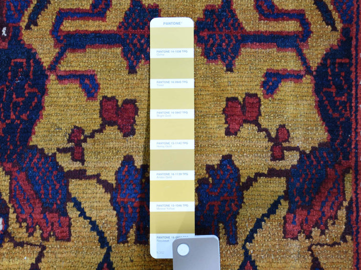 10'4" x 17'7" Vintage Hand Knotted Yellow Wool Rectangle Oriental Rug - MOA10244872