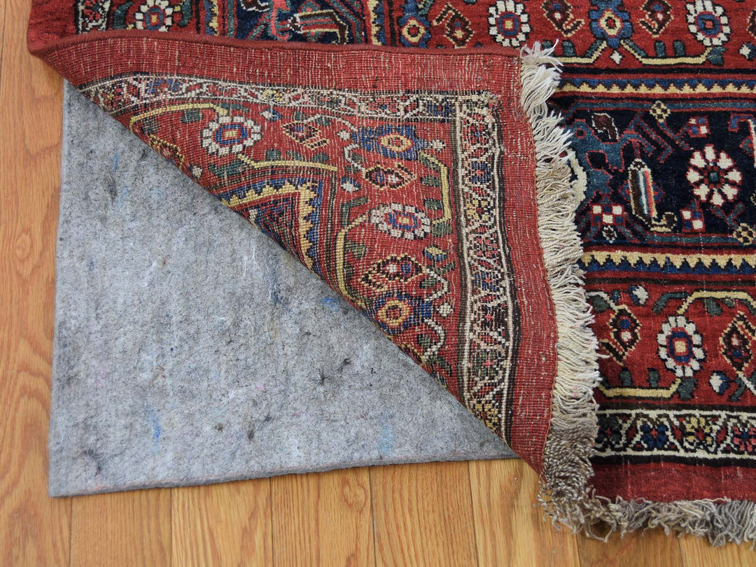 14'6" x 19'0" Vintage Hand Knotted Red Wool Rectangle Oriental Rug - MOA10244876