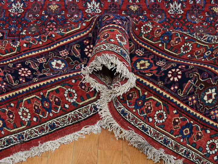 14'6" x 19'0" Vintage Hand Knotted Red Wool Rectangle Oriental Rug - MOA10244876