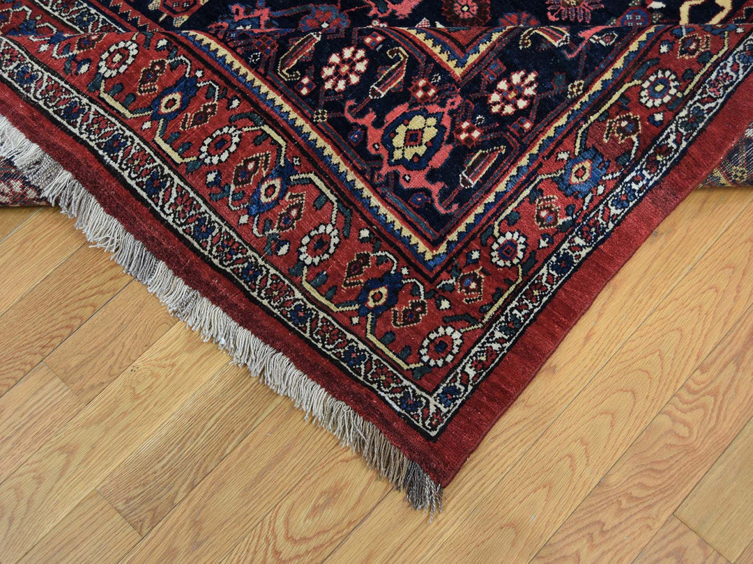 14'6" x 19'0" Vintage Hand Knotted Red Wool Rectangle Oriental Rug - MOA10244876