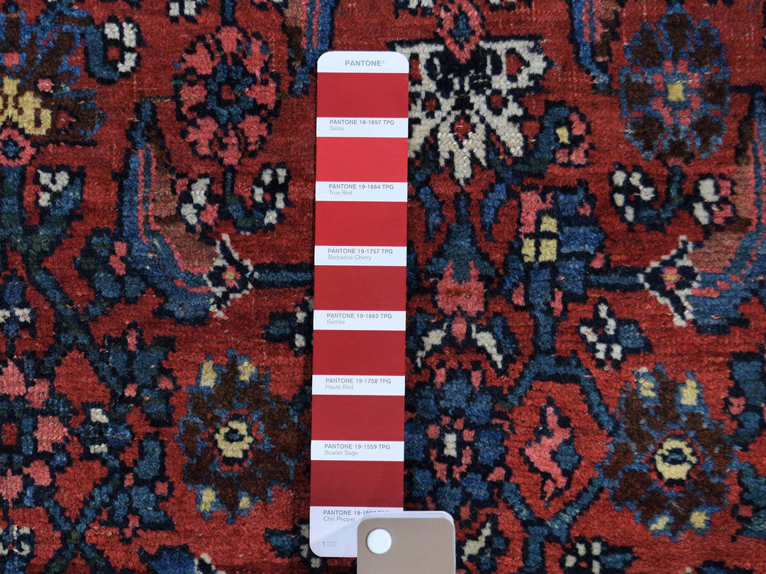 14'6" x 19'0" Vintage Hand Knotted Red Wool Rectangle Oriental Rug - MOA10244876