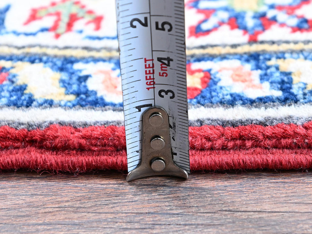 2'9" x 6'6" New Hand Knotted Red Wool Runner Oriental Rug - MOA102448