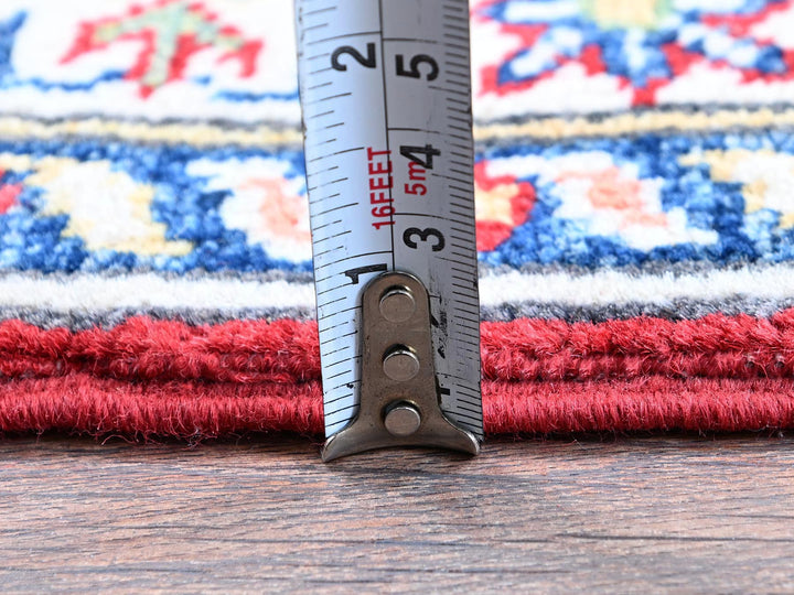 2'9" x 6'6" New Hand Knotted Red Wool Runner Oriental Rug - MOA102448