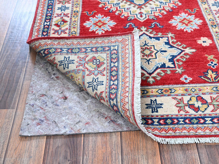 2'8" x 6'5" New Hand Knotted Red Wool Runner Oriental Rug - MOA102450