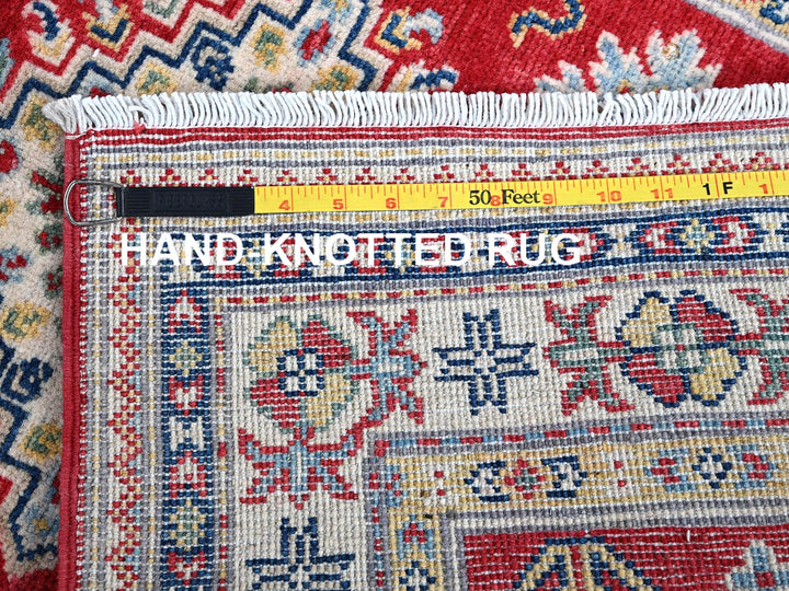 2'8" x 6'5" New Hand Knotted Red Wool Runner Oriental Rug - MOA102450
