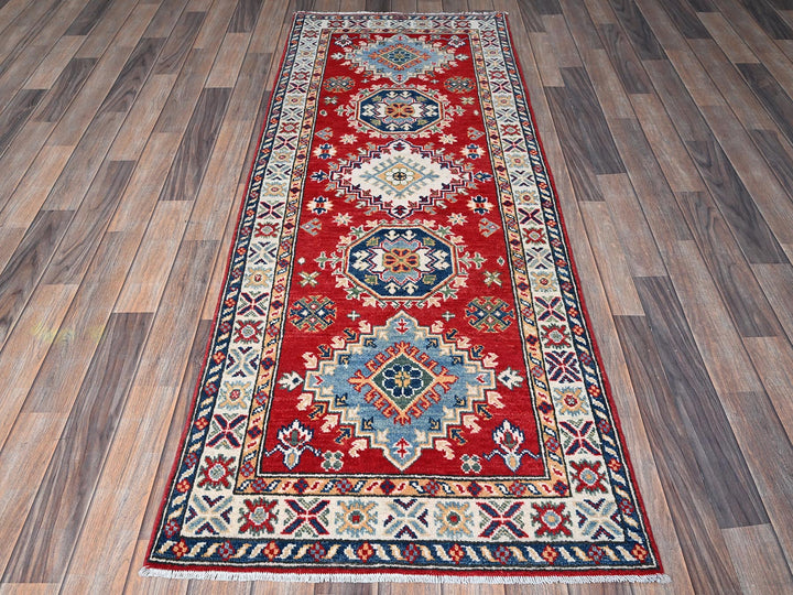 2'7" x 6'9" New Hand Knotted Red Wool Runner Oriental Rug - MOA102451