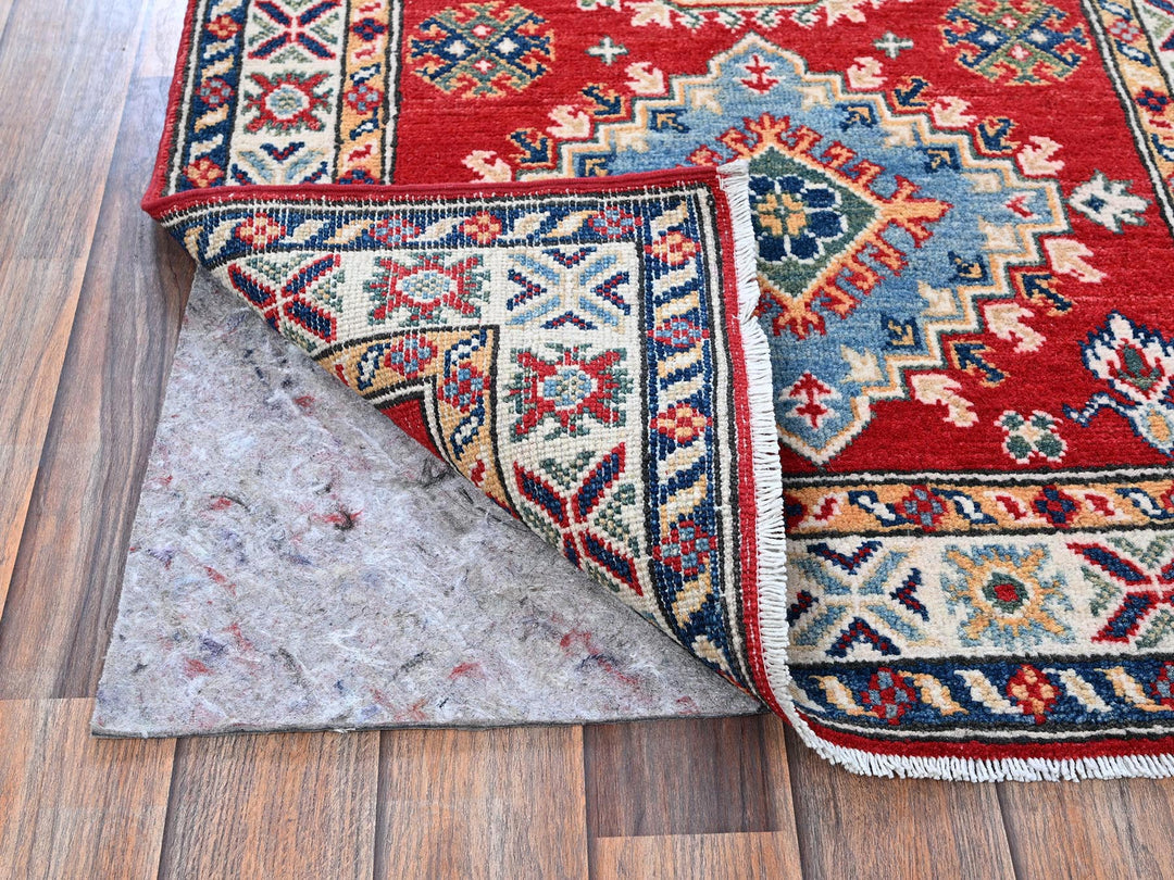 2'7" x 6'9" New Hand Knotted Red Wool Runner Oriental Rug - MOA102451
