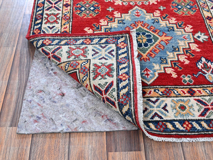 2'7" x 6'9" New Hand Knotted Red Wool Runner Oriental Rug - MOA102451