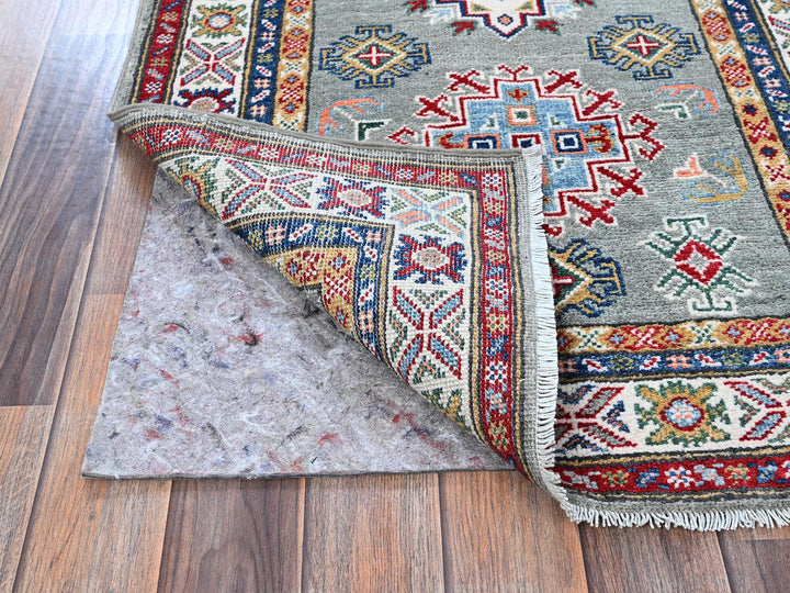2'7" x 9'3" New Hand Knotted Green Wool Runner Oriental Rug - MOA102454