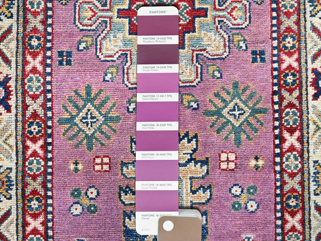 2'7" x 10'1" New Hand Knotted Pink Wool Runner Oriental Rug - MOA102455