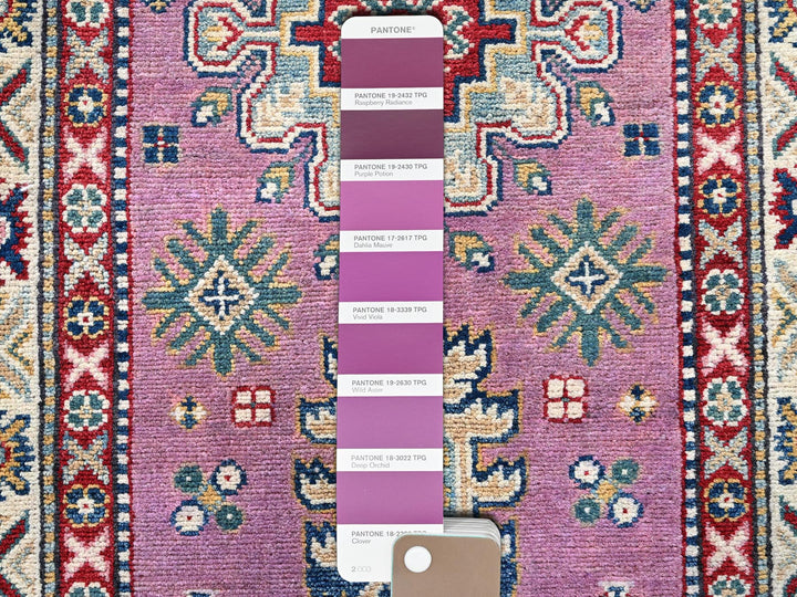 2'7" x 10'1" New Hand Knotted Pink Wool Runner Oriental Rug - MOA102455