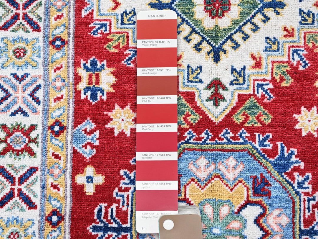 2'9" x 9'8" New Hand Knotted Red Wool Runner Oriental Rug - MOA102456