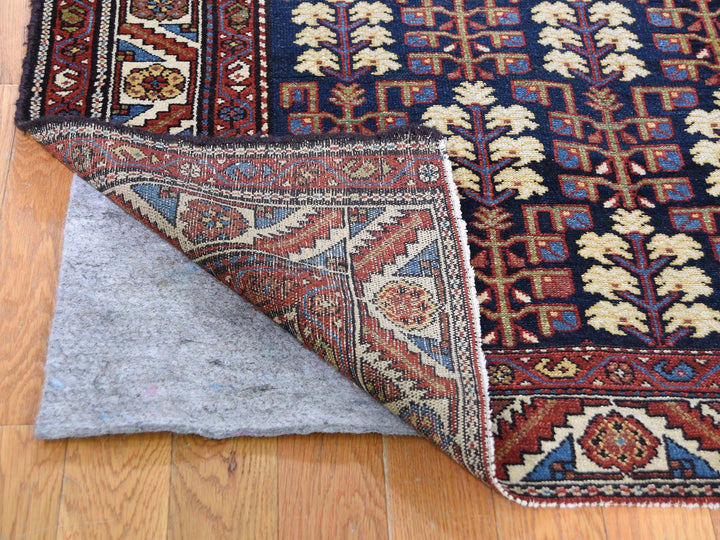 4'4" x 5'9" Vintage Hand Knotted Blue Wool Rectangle Oriental Rug - MOA10245938
