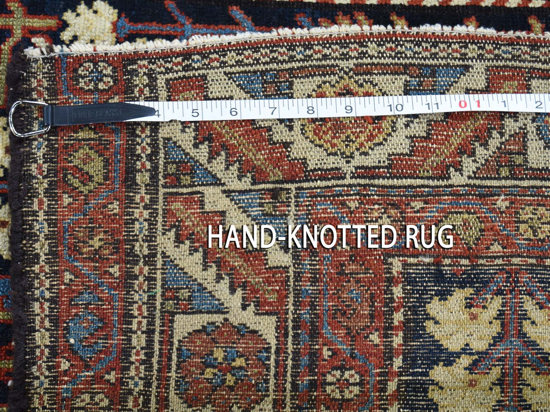 4'4" x 5'9" Vintage Hand Knotted Blue Wool Rectangle Oriental Rug - MOA10245938