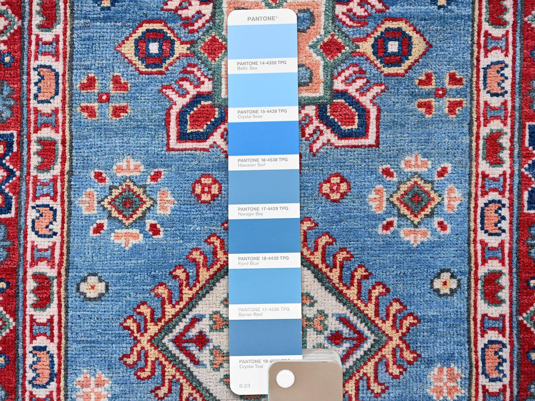2'9" x 9'6" New Hand Knotted Blue Wool Runner Oriental Rug - MOA102459