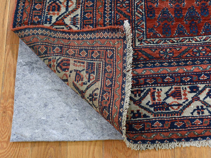 4'5" x 6'5" Vintage Hand Knotted Brown Wool Rectangle Oriental Rug - MOA10246195