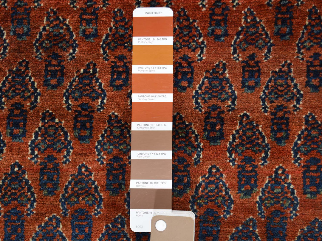 4'5" x 6'5" Vintage Hand Knotted Brown Wool Rectangle Oriental Rug - MOA10246195