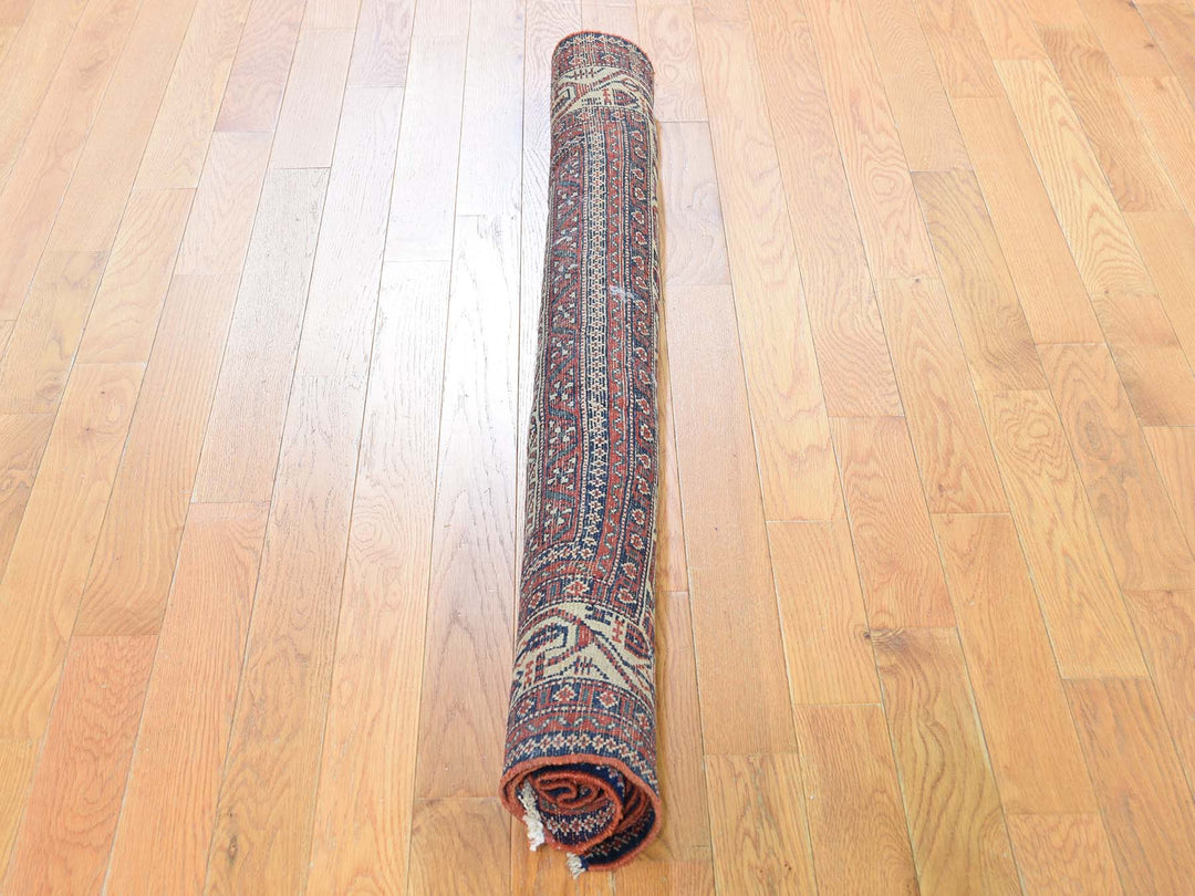 4'5" x 6'5" Vintage Hand Knotted Brown Wool Rectangle Oriental Rug - MOA10246195