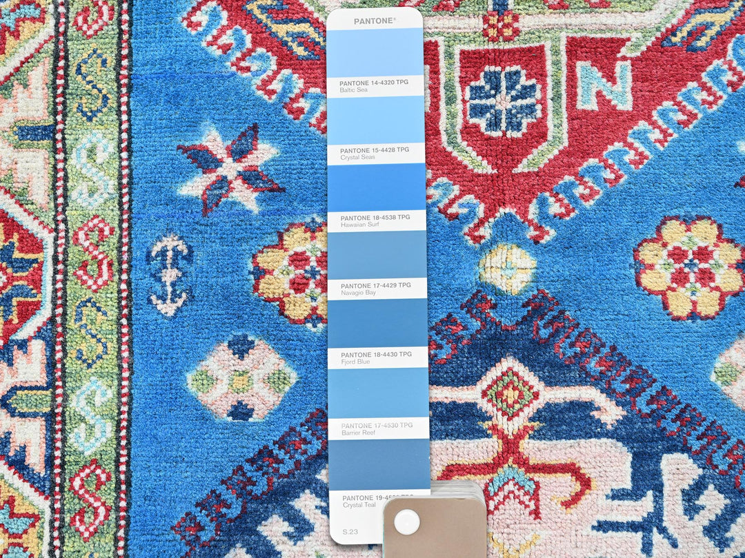 2'9" x 8'2" New Hand Knotted Blue Wool Runner Oriental Rug - MOA102461