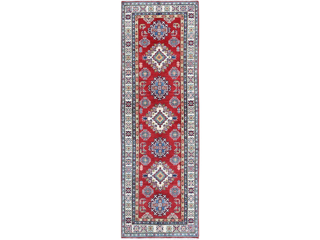 2'8" x 8'2" New Hand Knotted Red Wool Runner Oriental Rug - MOA102462