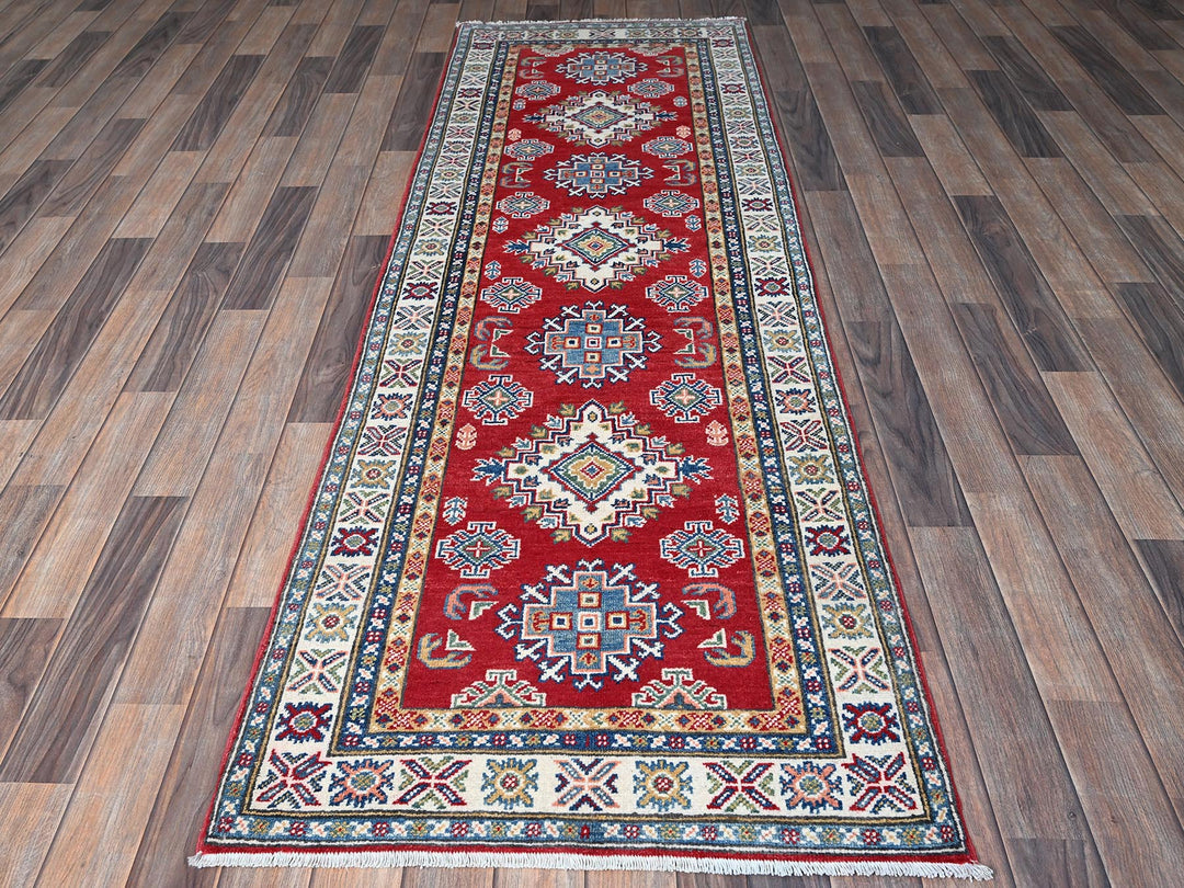 2'8" x 8'2" New Hand Knotted Red Wool Runner Oriental Rug - MOA102462