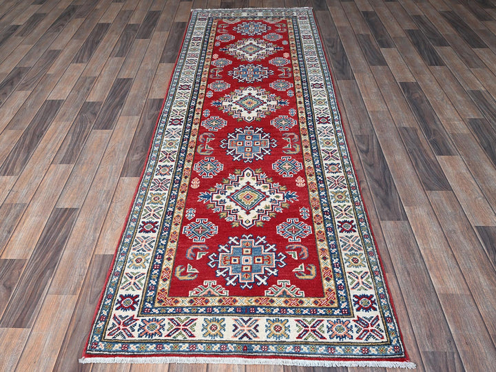 2'8" x 8'2" New Hand Knotted Red Wool Runner Oriental Rug - MOA102462