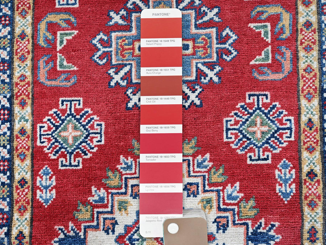 2'8" x 8'2" New Hand Knotted Red Wool Runner Oriental Rug - MOA102462