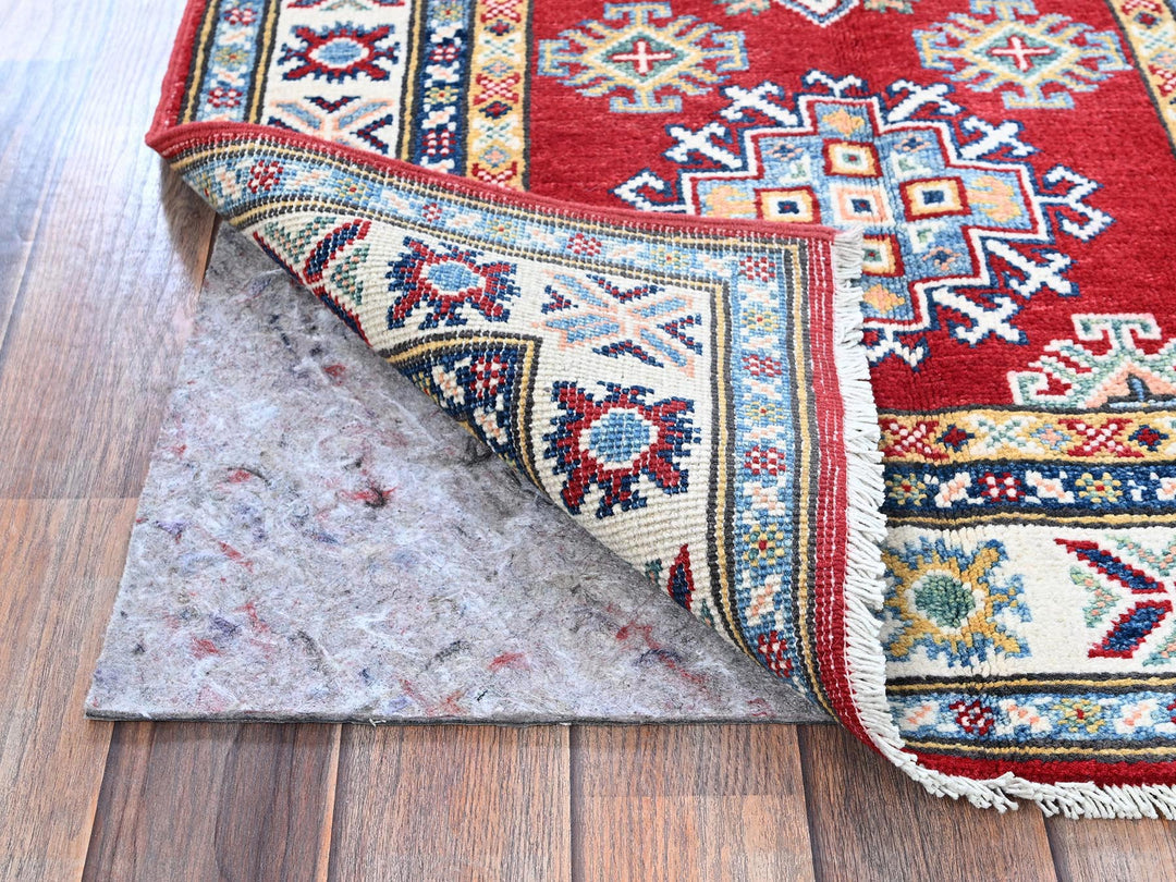 2'8" x 9'6" New Hand Knotted Red Wool Runner Oriental Rug - MOA102463
