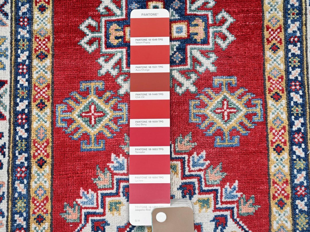 2'8" x 9'6" New Hand Knotted Red Wool Runner Oriental Rug - MOA102463