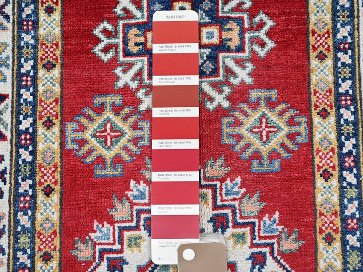 2'8" x 9'6" New Hand Knotted Red Wool Runner Oriental Rug - MOA102463