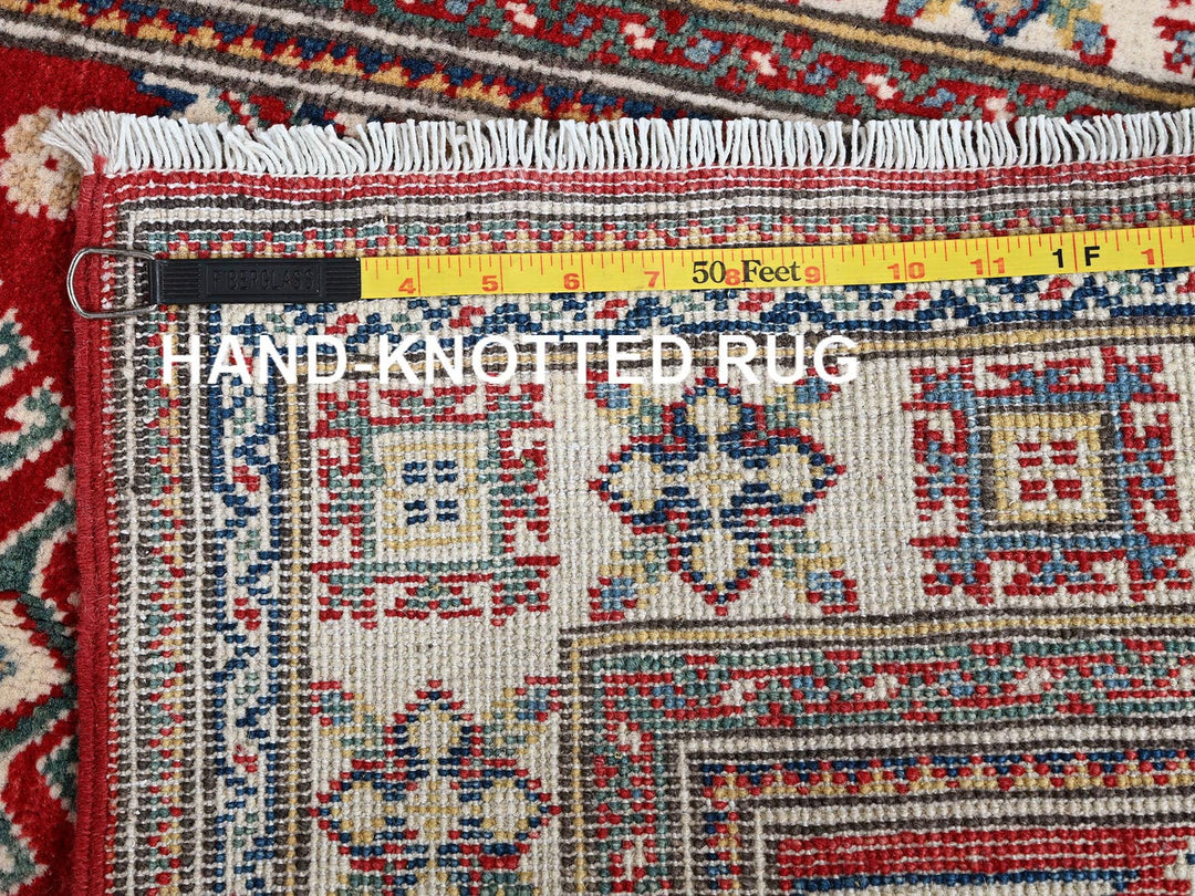 2'6" x 7'9" New Hand Knotted Red Wool Runner Oriental Rug - MOA102464
