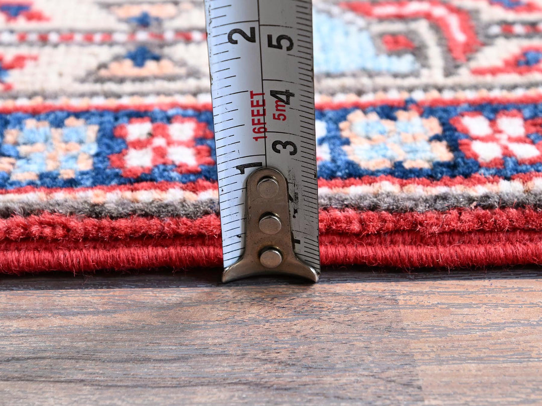 2'9" x 9'10" New Hand Knotted Red Wool Runner Oriental Rug - MOA102466