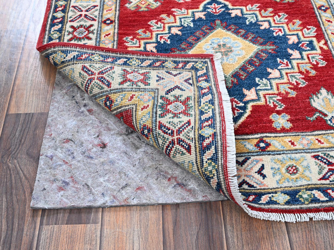 2'7" x 8'1" New Hand Knotted Red Wool Runner Oriental Rug - MOA102468